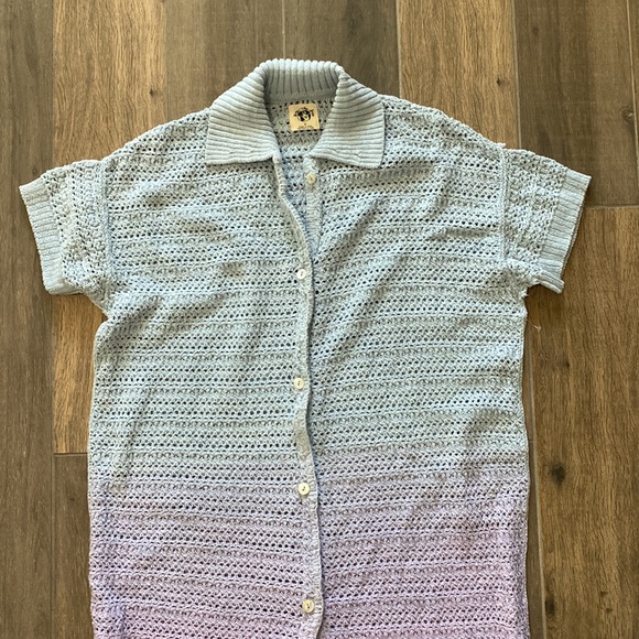 NEW Free People Alicia Ombre Open Crochet Cardigan Size Medium - Picture 6 of 9